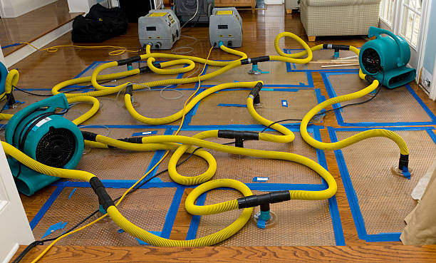 Professional Storm Water Damage Restoration technician working in Woodcliff Lake, NJ